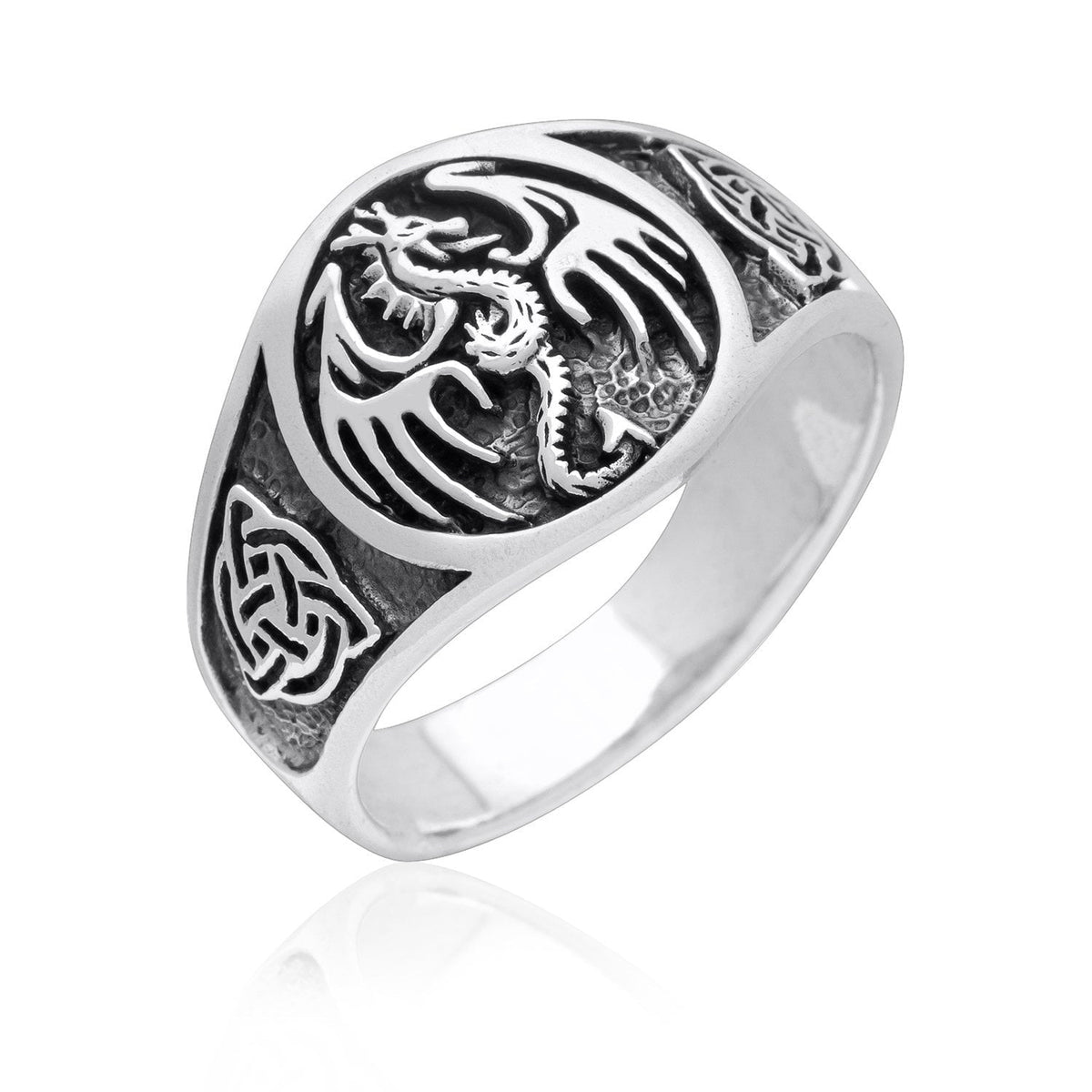 925 Sterling Silver Viking Jormungand Game of Thrones Celtic Ring - SilverMania925