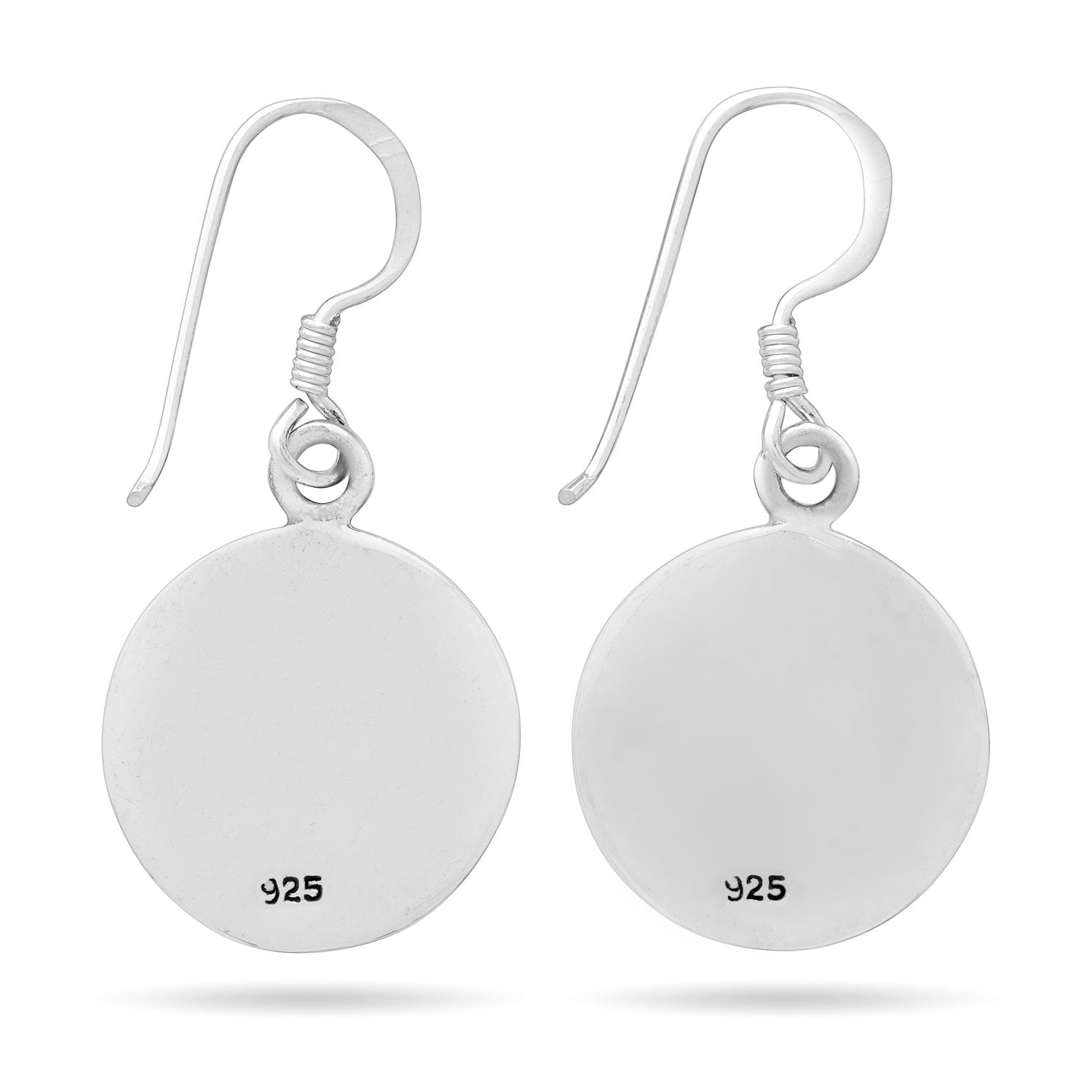925 Sterling Silver Viking Helm of Awe Earrings Set