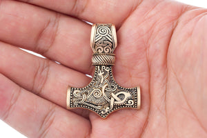 Viking Legendary Mjolnir Pendant Handcrafted from Bronze