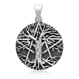 925 Sterling Silver Tree of Life Neo-Pagan Pendant