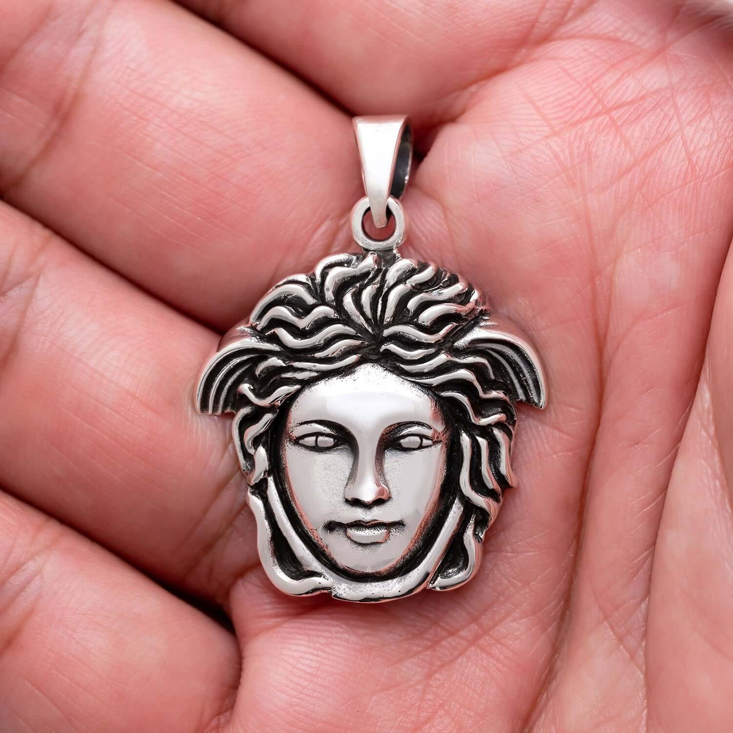 925 Sterling Silver Medusa Pendant from Greek Mythology - SilverMania925