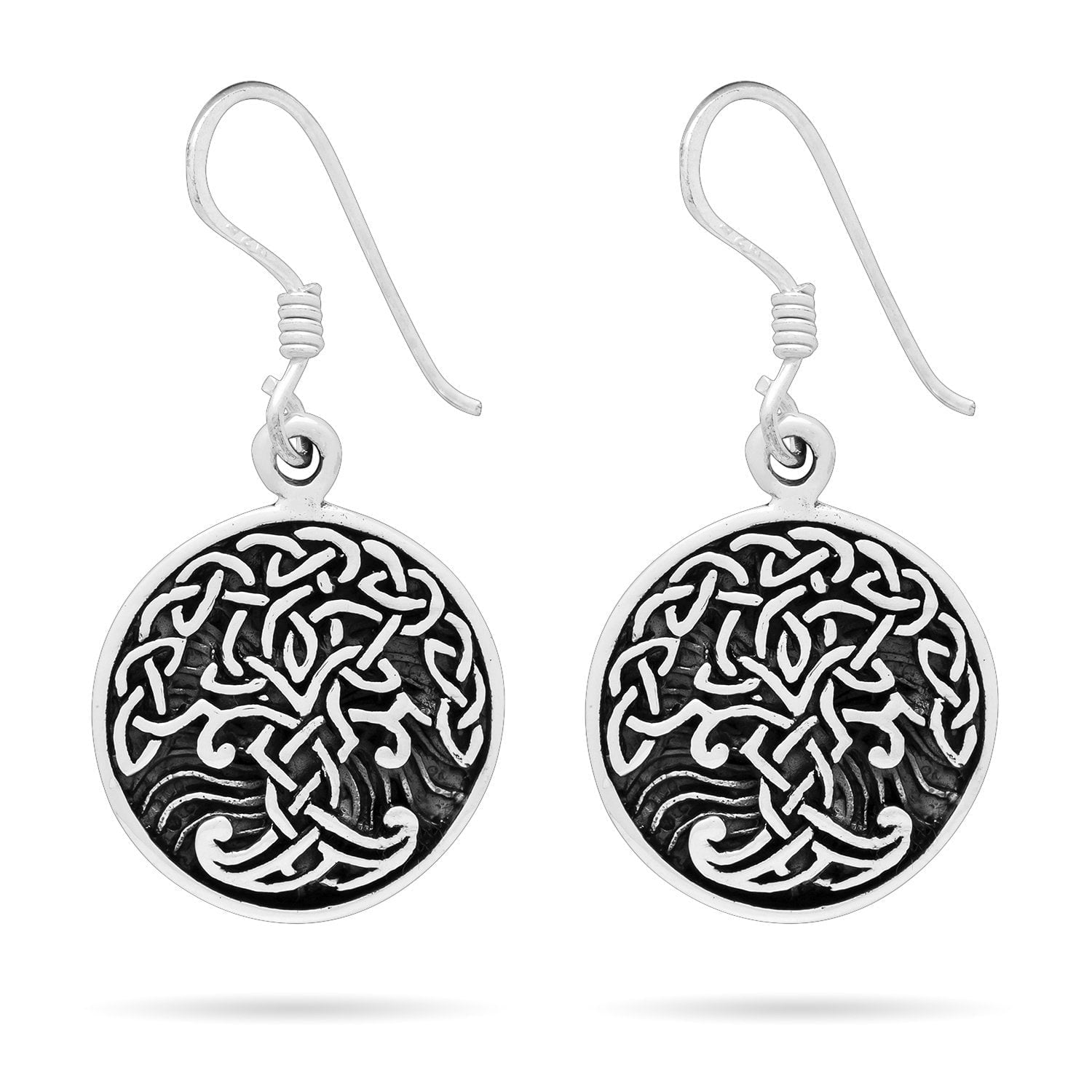 925 Sterling Silver Viking Tree of Life Yggdrasil Earrings
