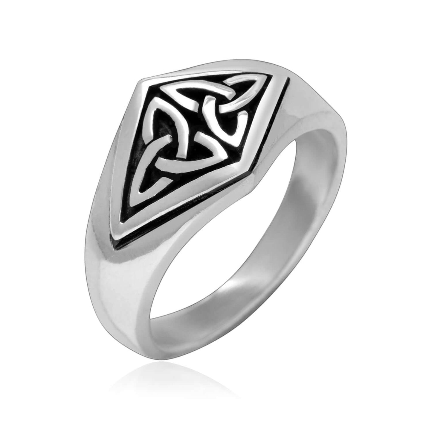 925 Sterling Silver Celtic Triquetra Ring - SilverMania925