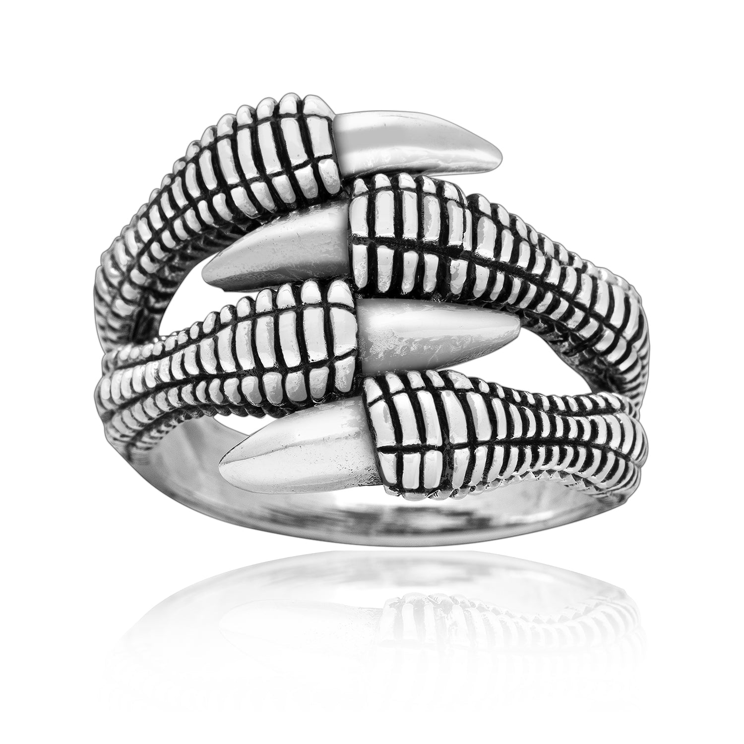 925 Sterling Silver Viking Dragon Nidhogg Claw Ring