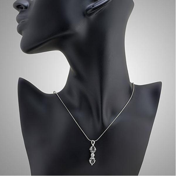 925 Sterling Silver Tibetan Buddhist Vajra Dorje Phurba Amulet Hindu Pendant - SilverMania925