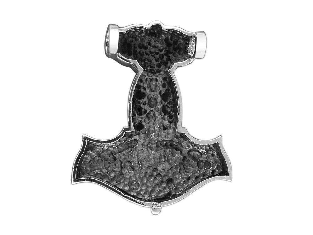 925 Sterling Silver Viking Thor Hammer Mjolnir Goat Norse Vegvisir Amulet Pendant