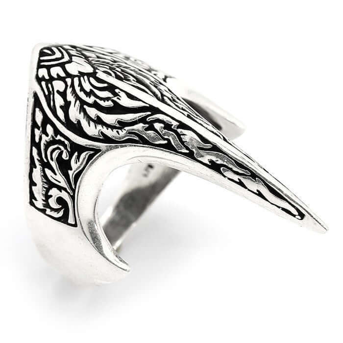 925 Sterling Silver Handmade Crown Archer Zighir Turkish Jewelry Mens Ring - SilverMania925