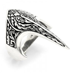 925 Sterling Silver Viking Raven Skull Handmade Ring