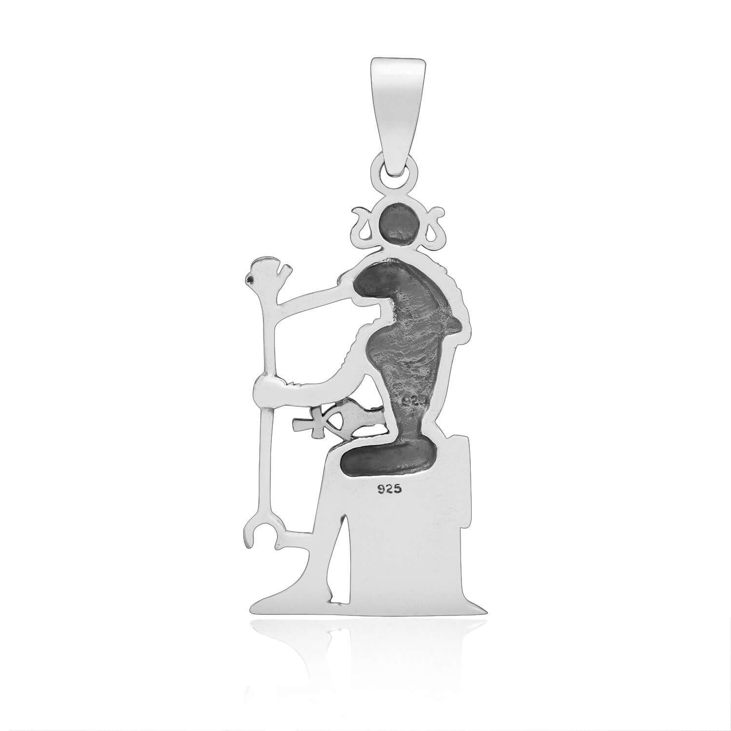 925 Sterling Silver Lion Sekhmet Goddess of Healing Pendant