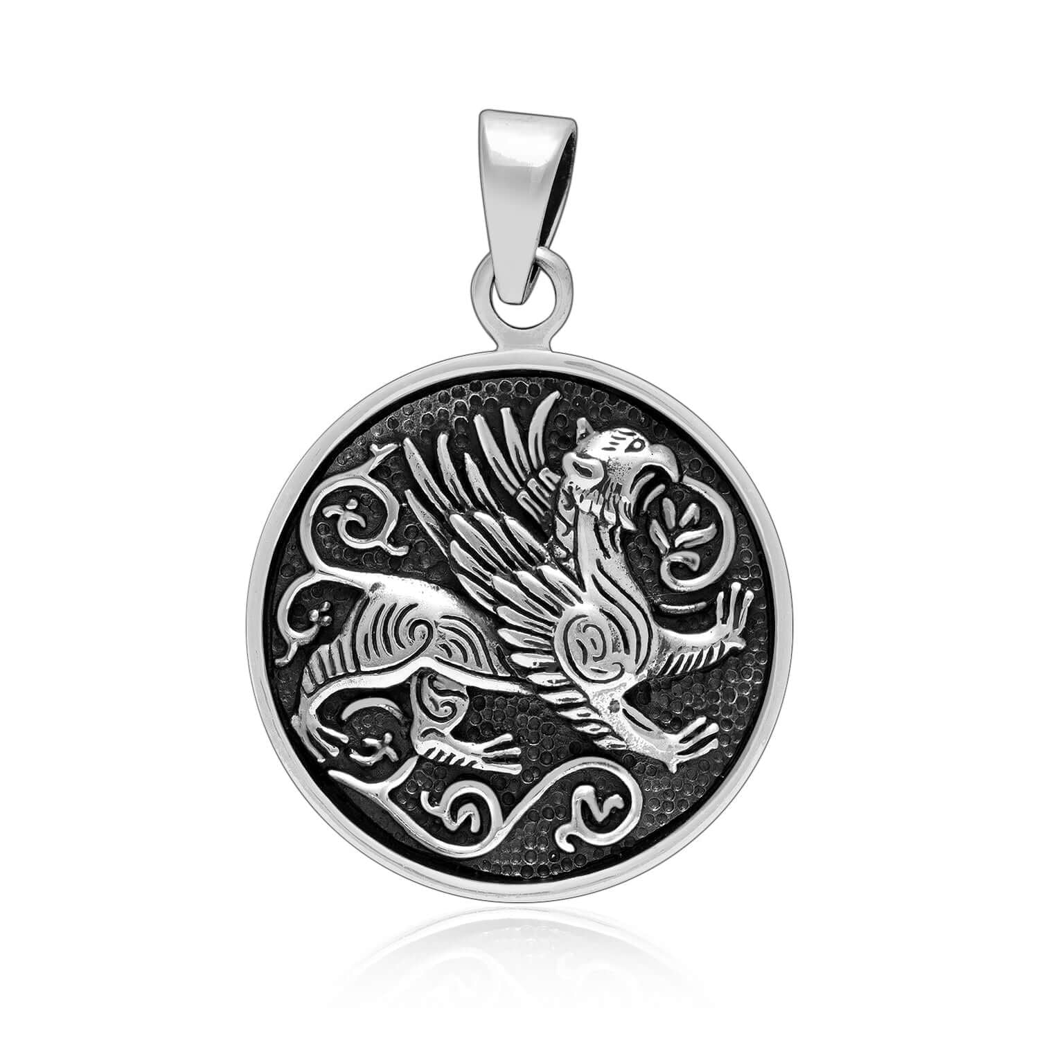 925 Sterling Silver Greek Mythology Griffin Pendant
