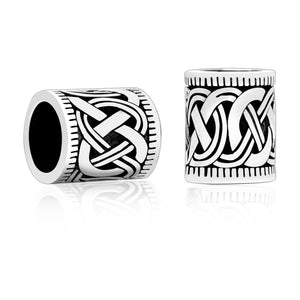 Sterling Silver Viking Beard Hair Mammen Braid Bead