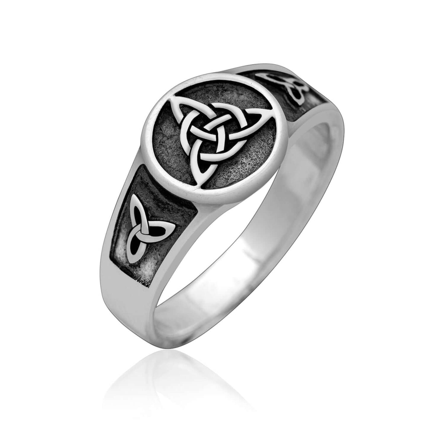 925 Sterling Silver Celtic Triquetra Womens Ring - SilverMania925
