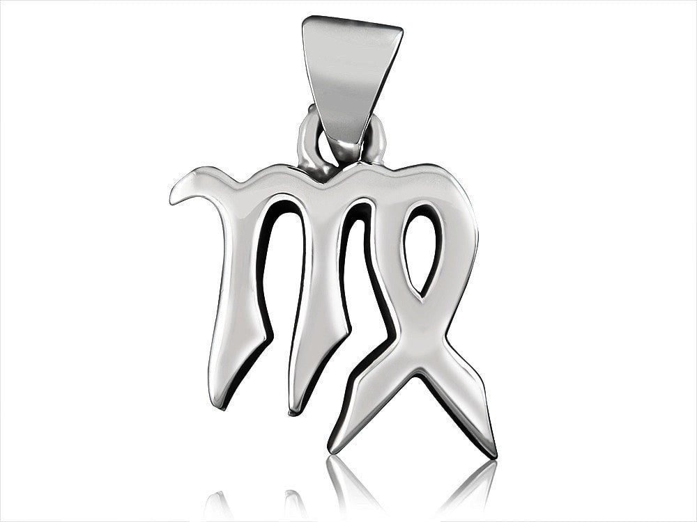 925 Sterling Silver Zodiac Astrology Star Sign Horoscope VIRGO Charm Pendant - SilverMania925