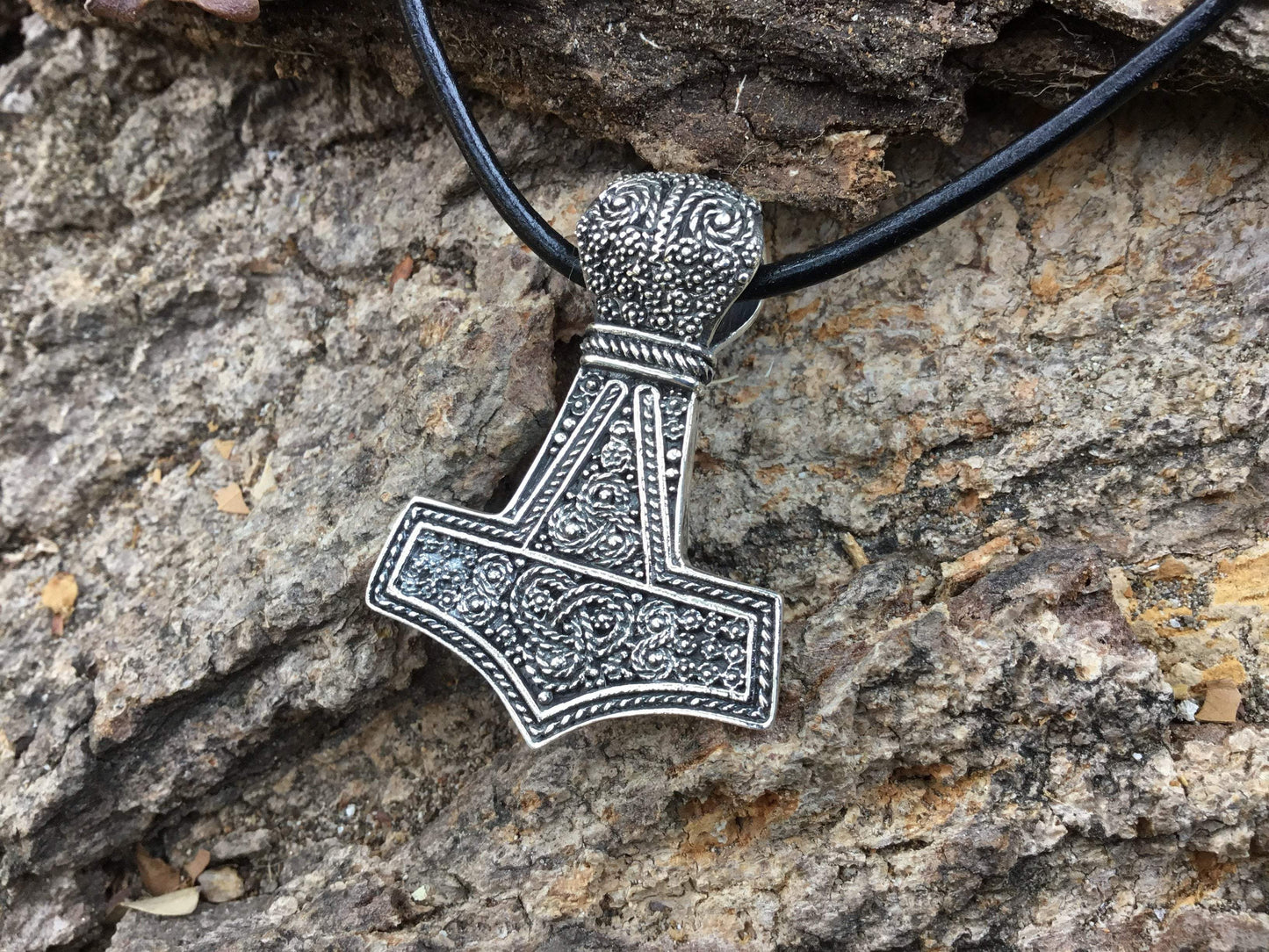 Sterling Silver Thor Hammer Mammen Style Viking Pendant - SilverMania925