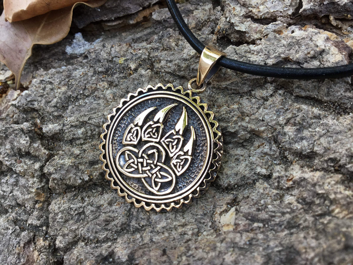 Viking Bear Claw Bronze Handcrafted Pendant - SilverMania925