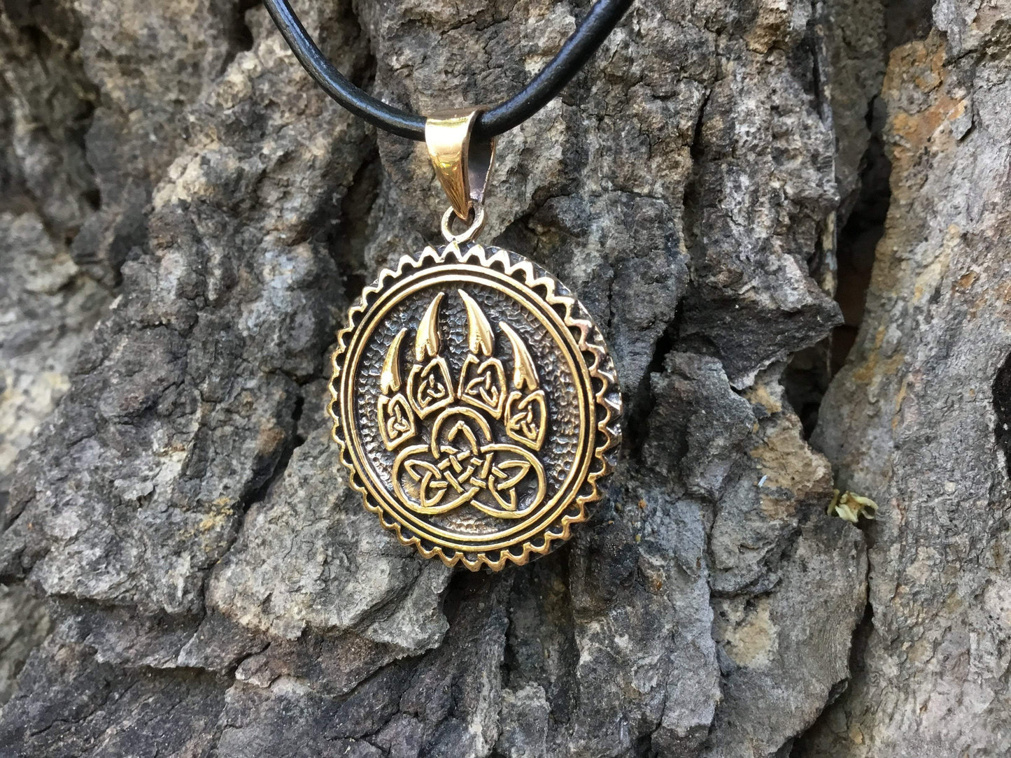 Viking Bear Claw Bronze Handcrafted Pendant - SilverMania925