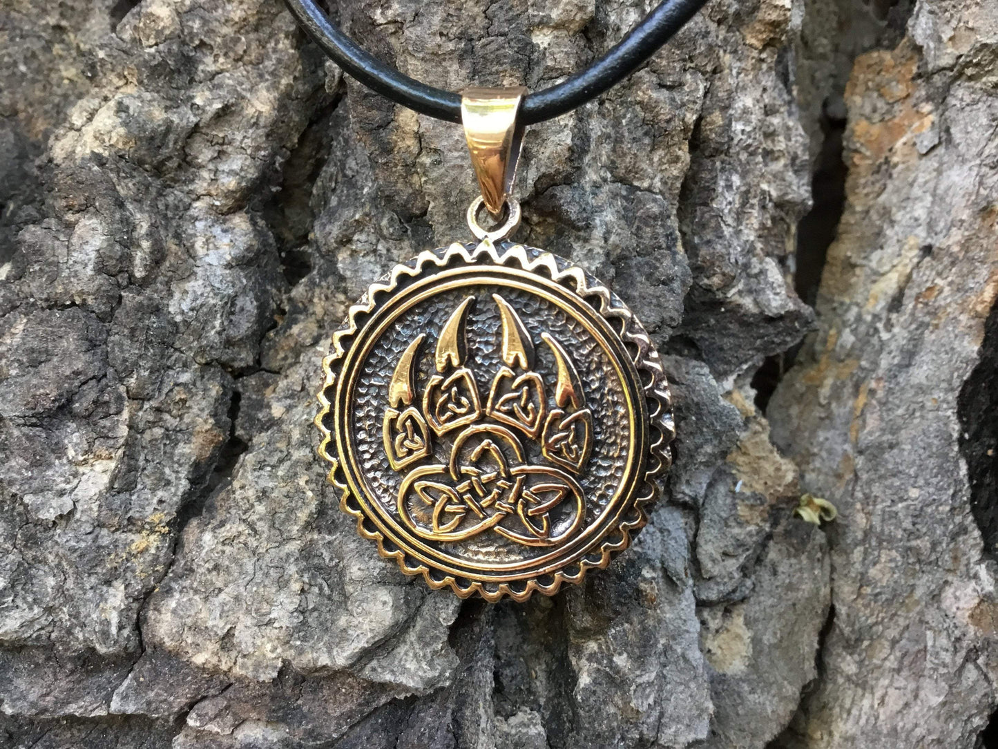 Viking Bear Claw Bronze Handcrafted Pendant - SilverMania925