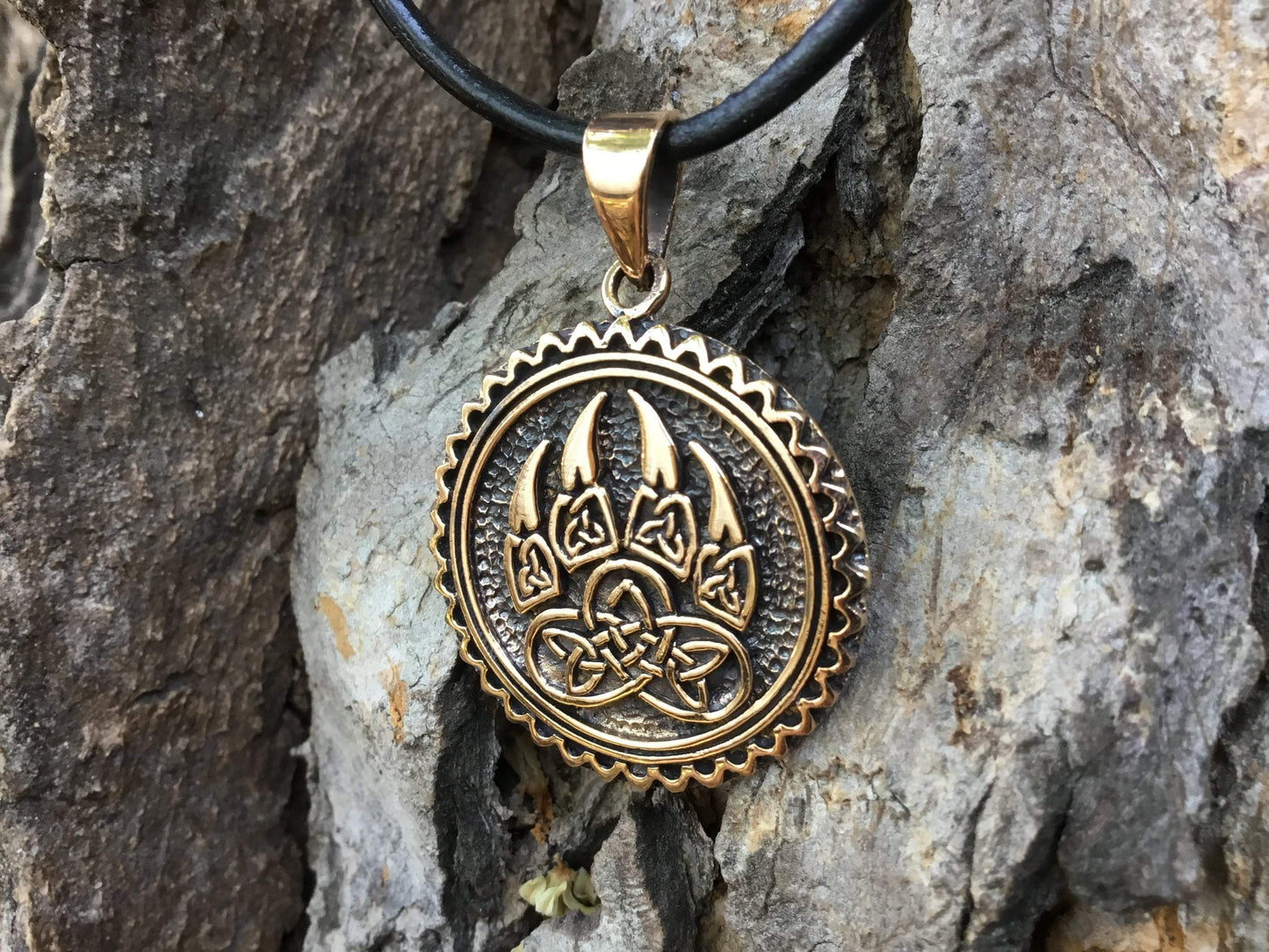 Viking Bear Claw Bronze Handcrafted Pendant - SilverMania925