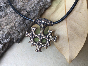 Viking Hiddensee Cross Pendant Handcrafted from Bronze