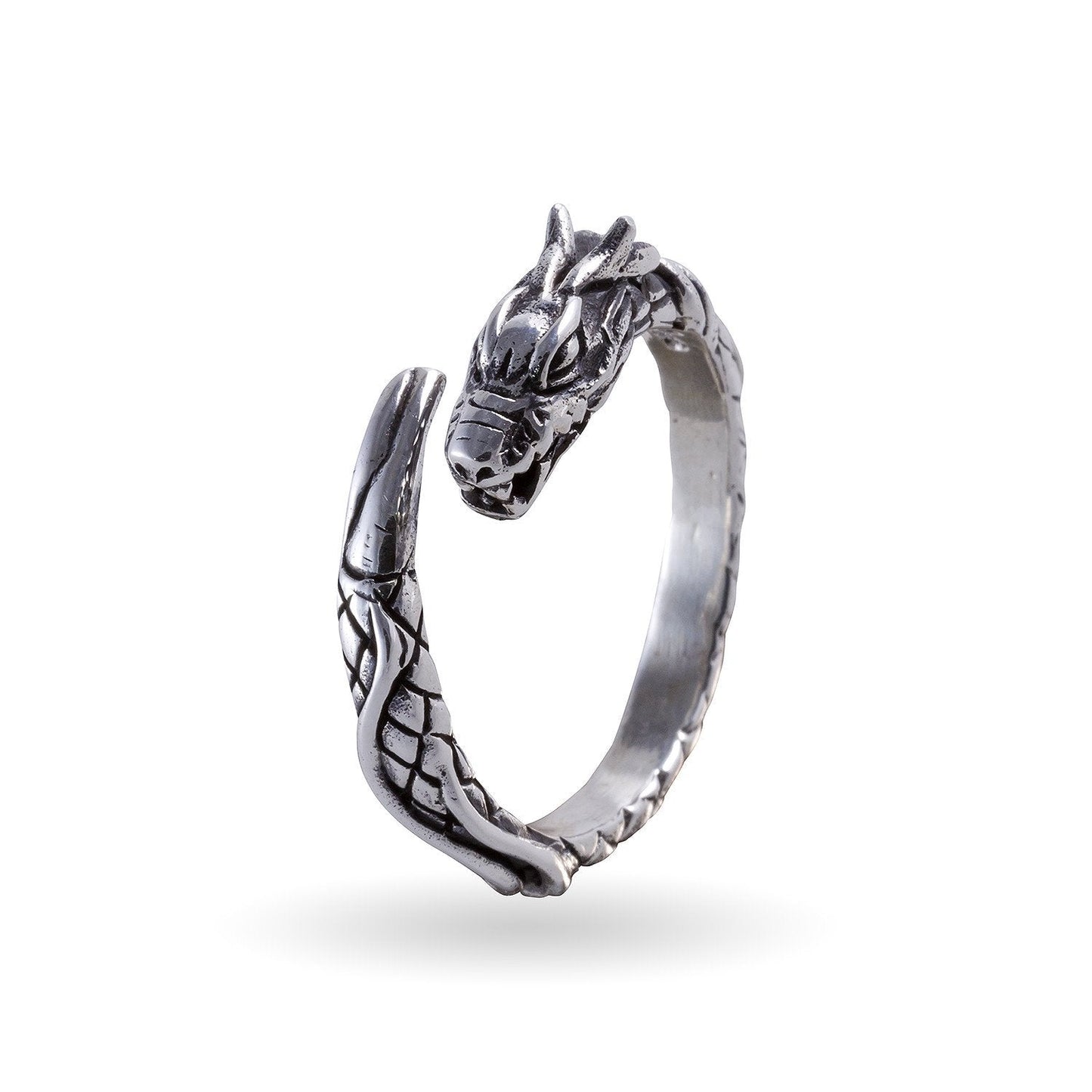 925 Sterling Silver Viking Jormungand Ring - SilverMania925