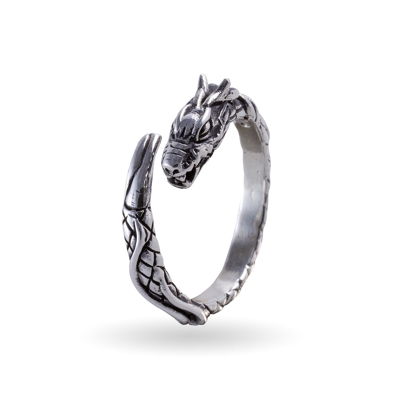 925 Sterling Silver Viking Jormungand Ring
