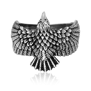925 Sterling Silver Flying Eagle Ring