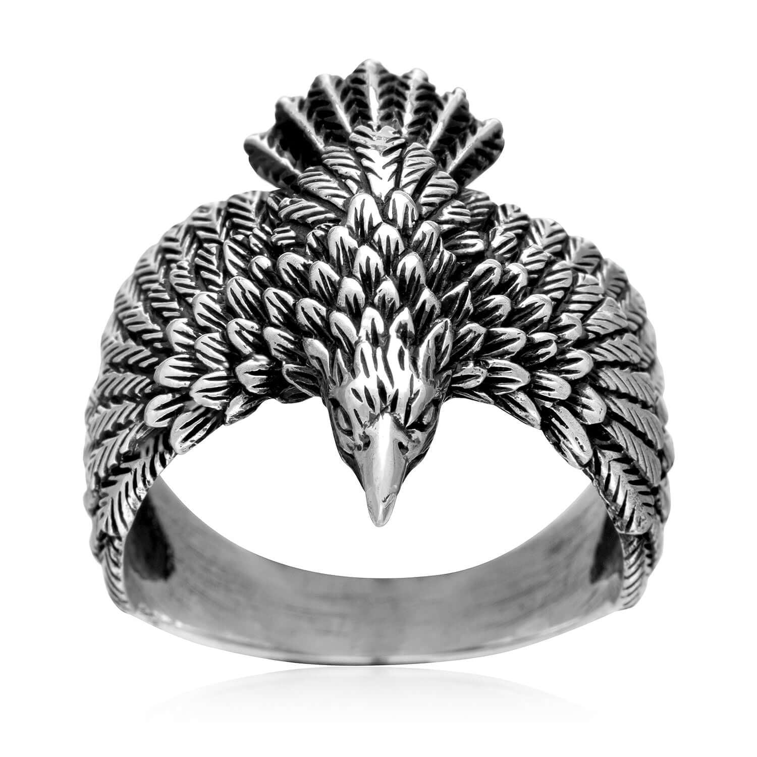925 Sterling Silver Flying Eagle Ring - SilverMania925