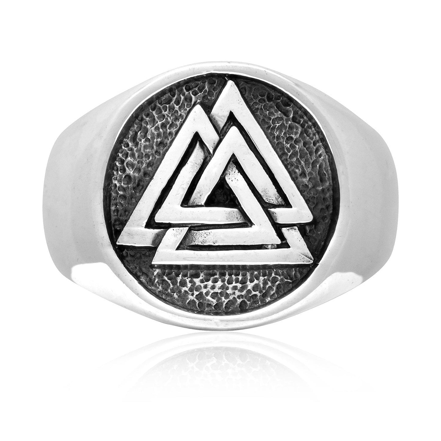 925 Sterling Silver Viking Valknut Ring - SilverMania925