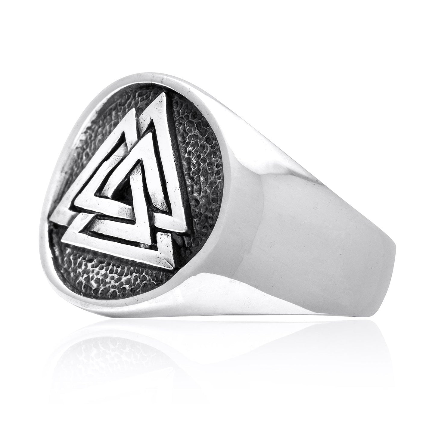 925 Sterling Silver Viking Valknut Ring - SilverMania925