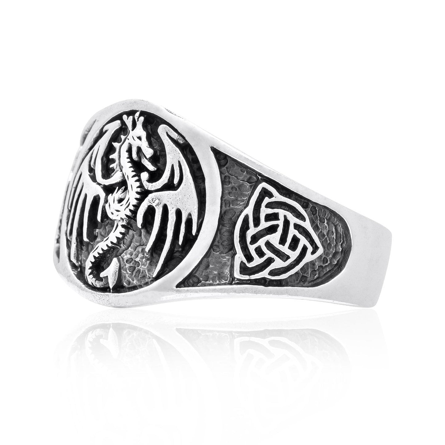 925 Sterling Silver Viking Jormungand Game of Thrones Celtic Ring - SilverMania925