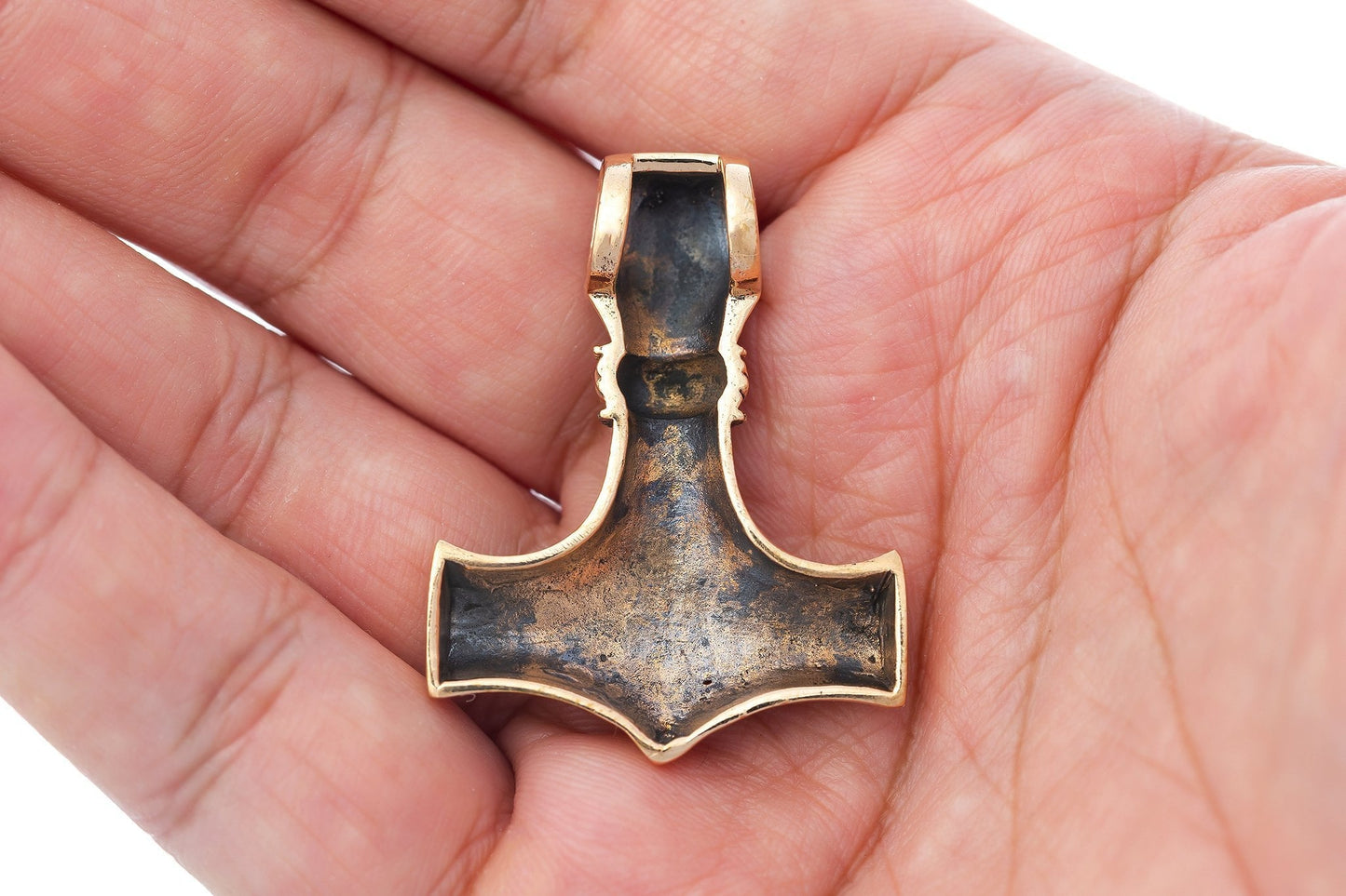 Viking Legendary Mjolnir Pendant Handcrafted from Bronze - SilverMania925