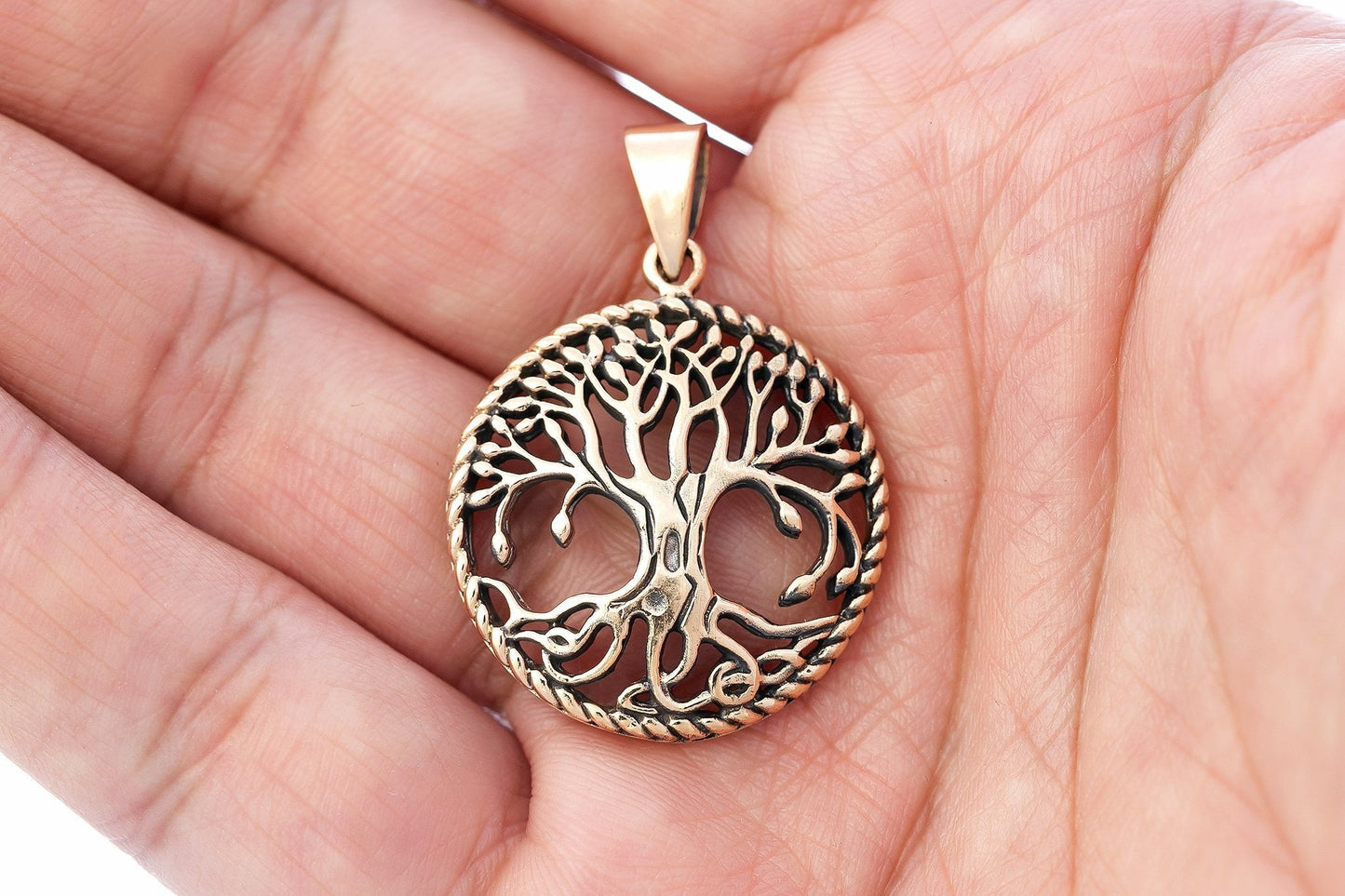 Viking Yggdrasil Tree of Life Bronze Pendant - SilverMania925