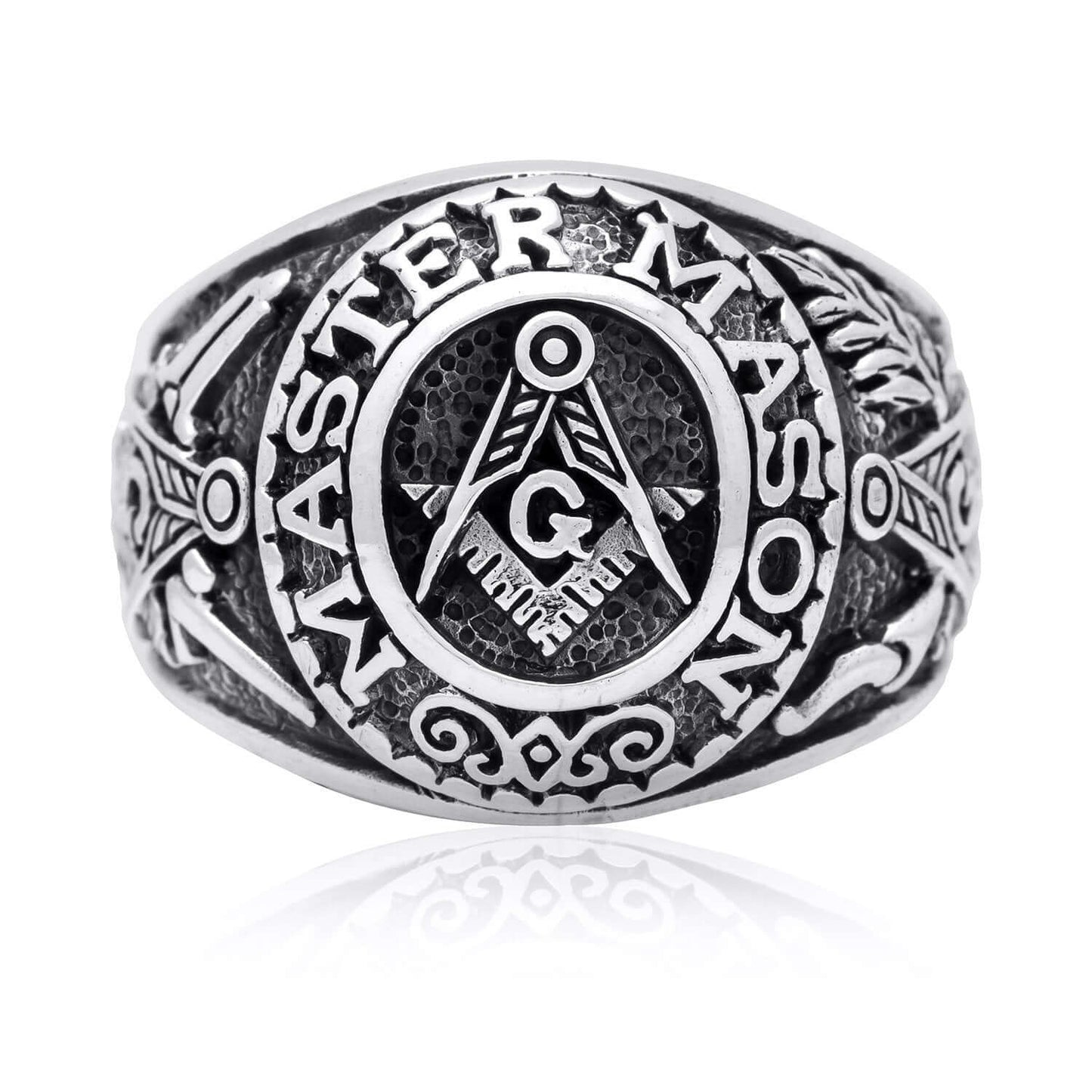 925 Sterling Silver Masonic Master Mason Ring - SilverMania925