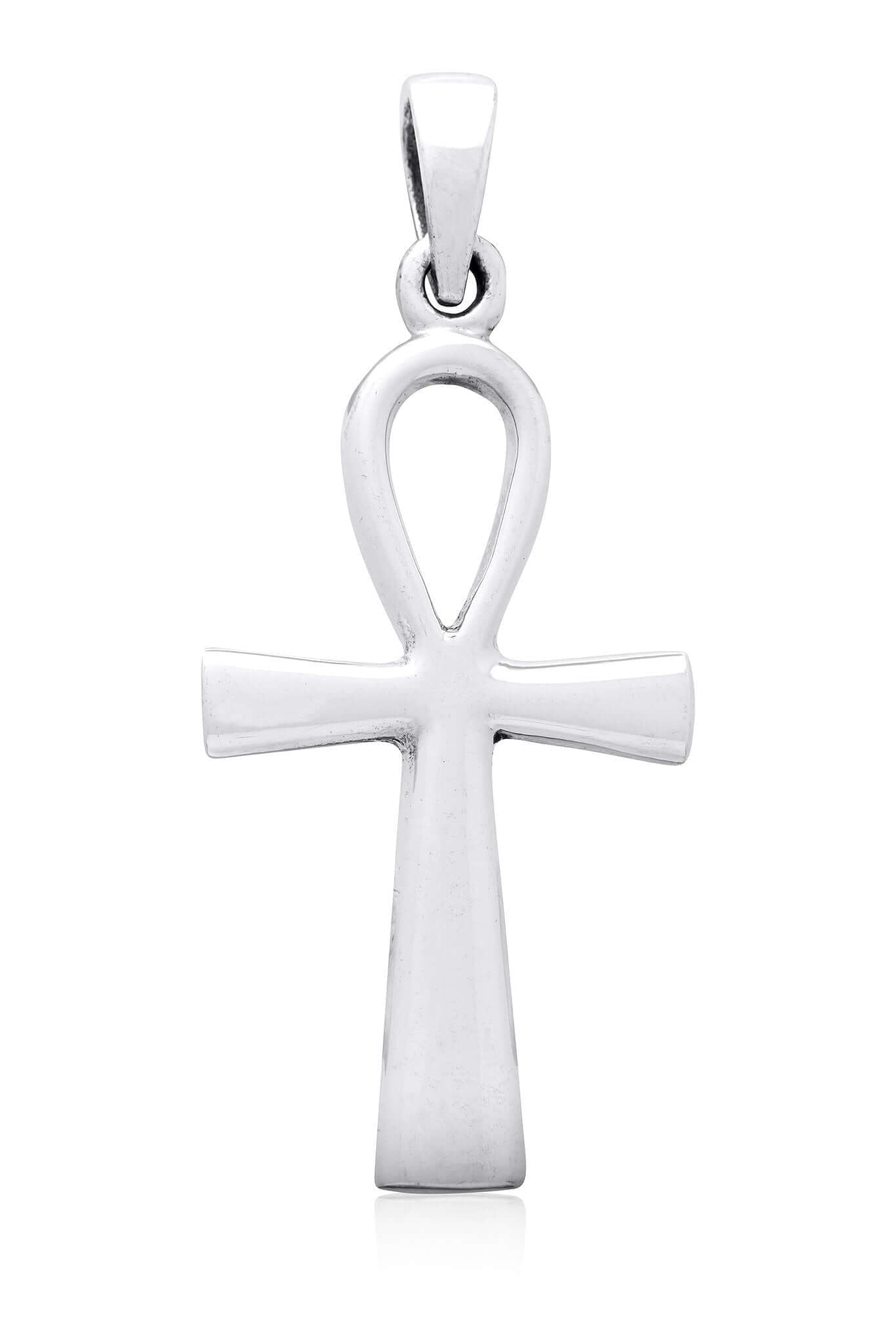 Sterling Silver Egyptian Ankh Cross Pendant - SilverMania925