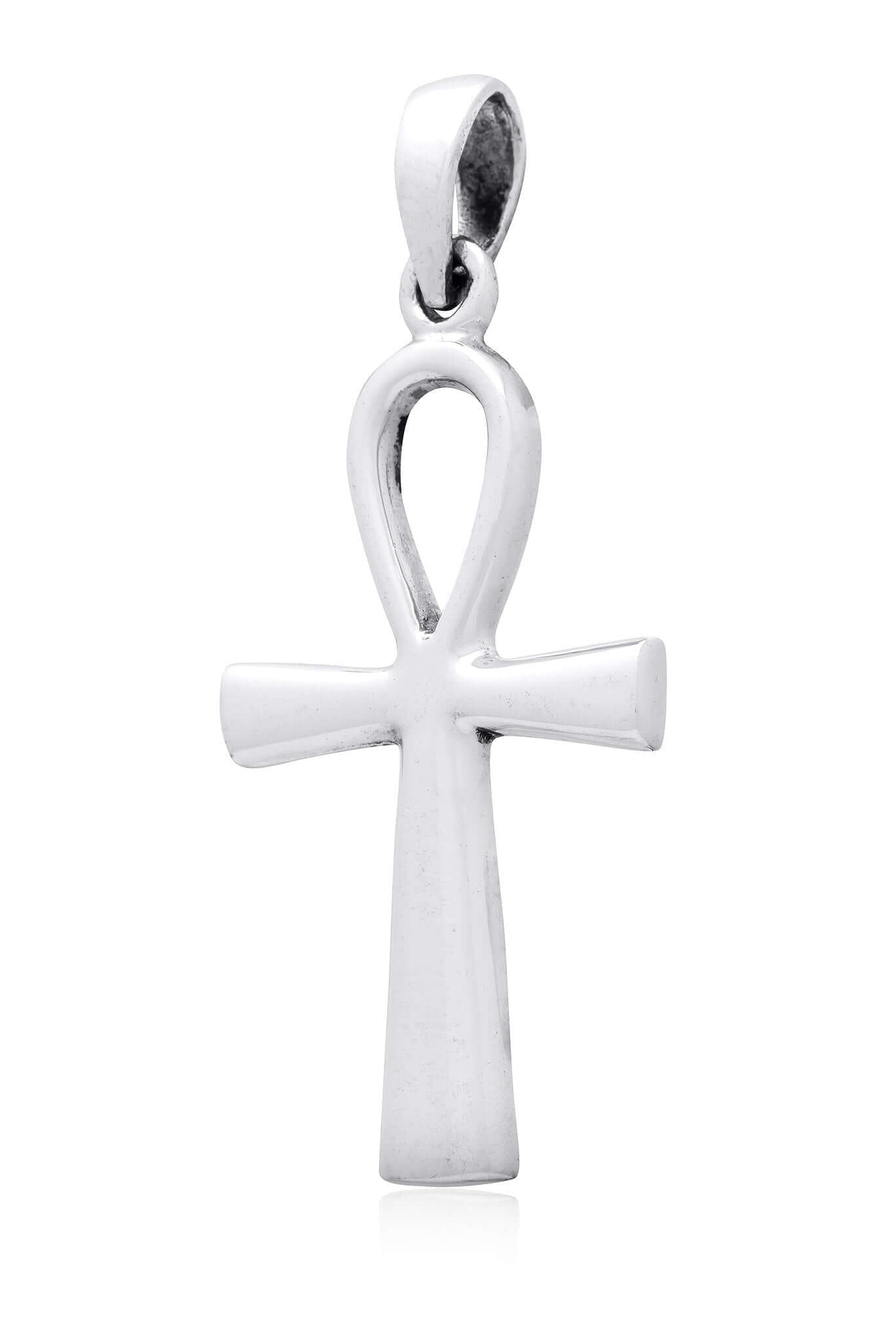 Sterling Silver Egyptian Ankh Cross Pendant - SilverMania925