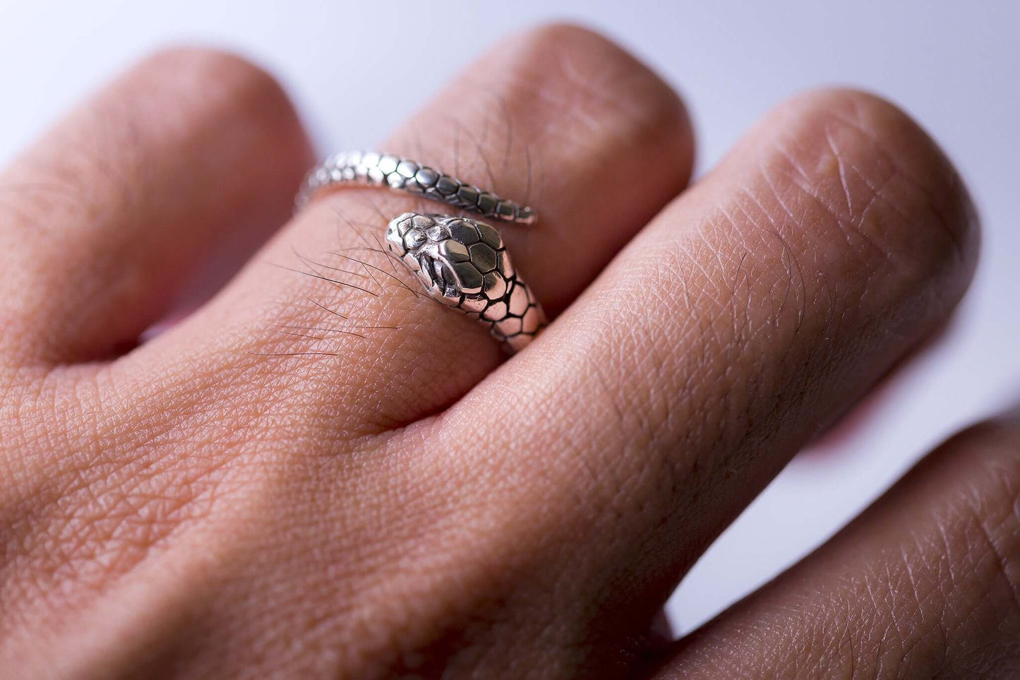 925 Sterling Silver Snake Ring - SilverMania925