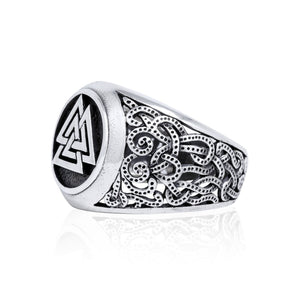 925 Sterling Silver Viking Jewelry Valknut Mammen Style Norse Scandinavian Ring