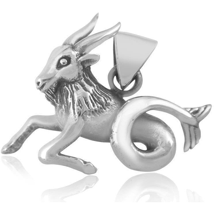 925 Sterling Silver Zodiac Capricorn Animal Pendant - SilverMania925