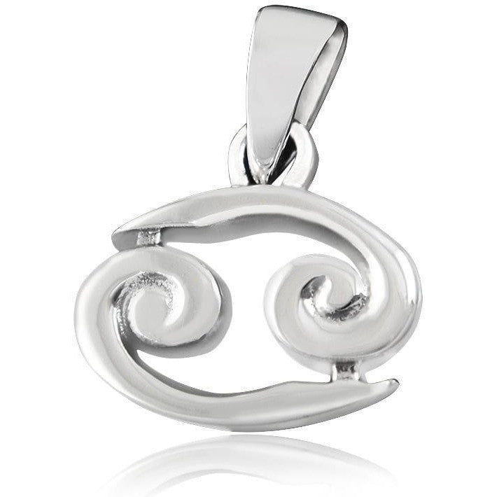 925 Sterling Silver Zodiac Astrology Star Horoscope Sign Cancer Charm Pendant