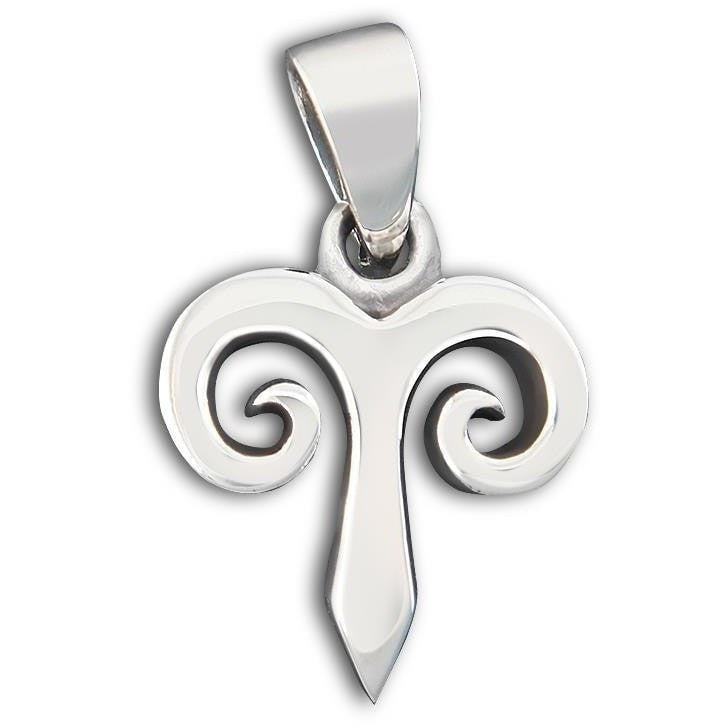 925 Sterling Silver Zodiac Sign Aries Pendant - SilverMania925