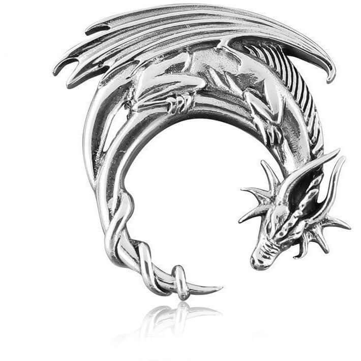 925 Sterling Silver Lunar Dragon Pendant - SilverMania925