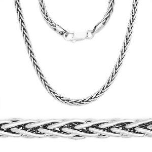 925 Sterling Silver Wheat Oxidized Jewelry Chain