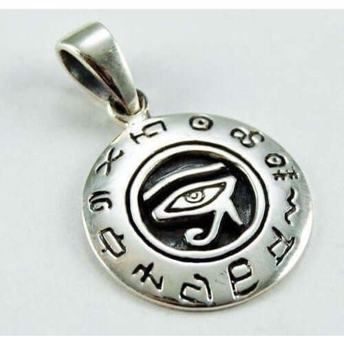 925 Sterling Silver Egyptian Eye of Horus Pendant - SilverMania925