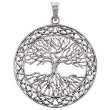 925 Silver Celtic Infinity Knots and Tree of Life Pendant - SilverMania925