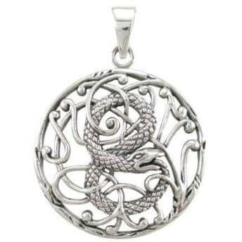 925 Sterling Silver Ouroboros Snake Pendant - SilverMania925