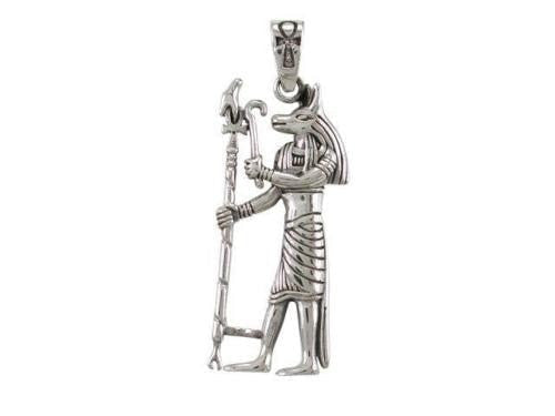 Sterling Silver Anubis God of the Dead Pendant - SilverMania925