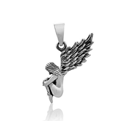925 Sterling Silver Winged Fairy Lady Charm - SilverMania925