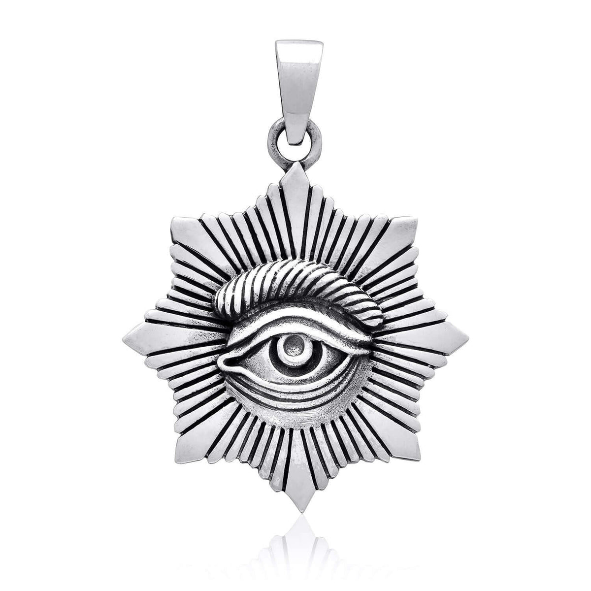 925 Sterling Silver All-Seeing Eye of Horus Pendant - SilverMania925
