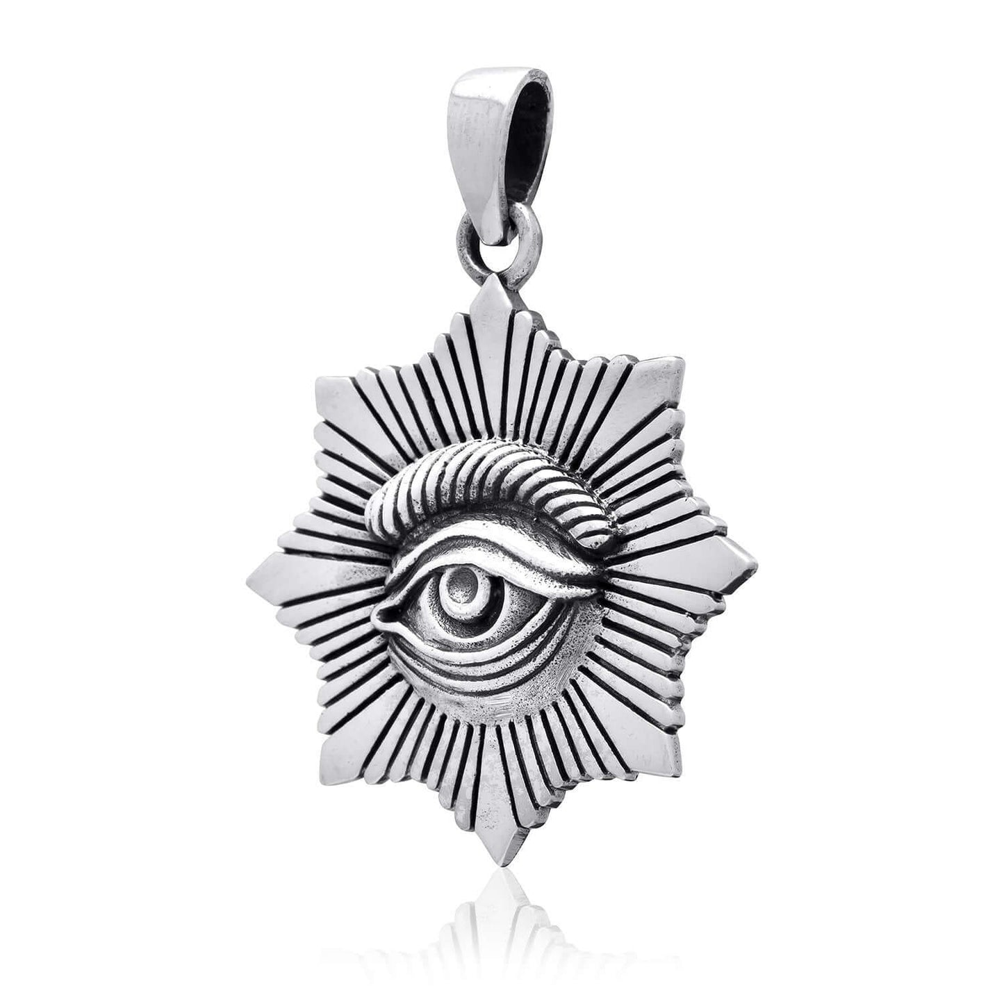 925 Sterling Silver All-Seeing Eye of Horus Pendant - SilverMania925